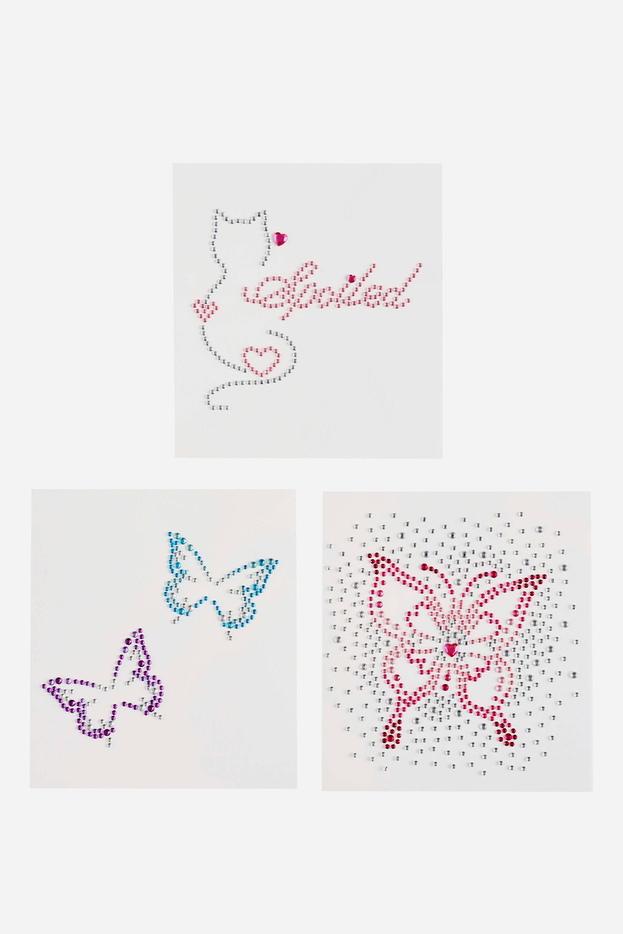 Butterfly Girl Rhinestone Tattoo Set