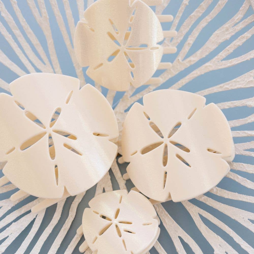 Sand Dollar, Medium, Flat Shape Hair Clip