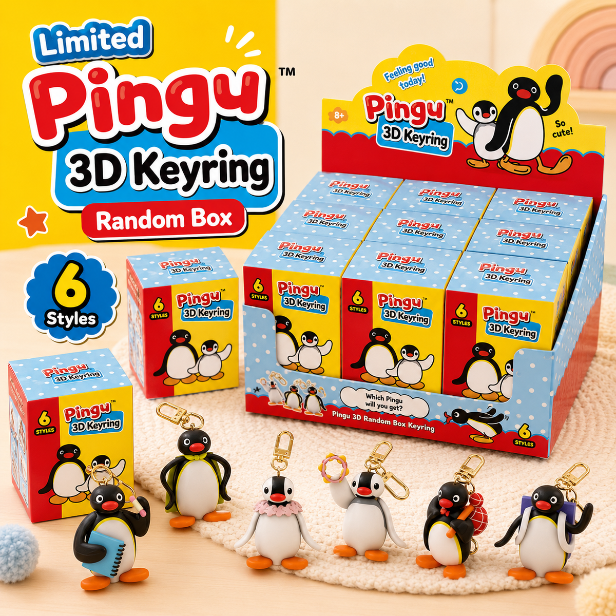 Pingu 3D Keyring Random Box