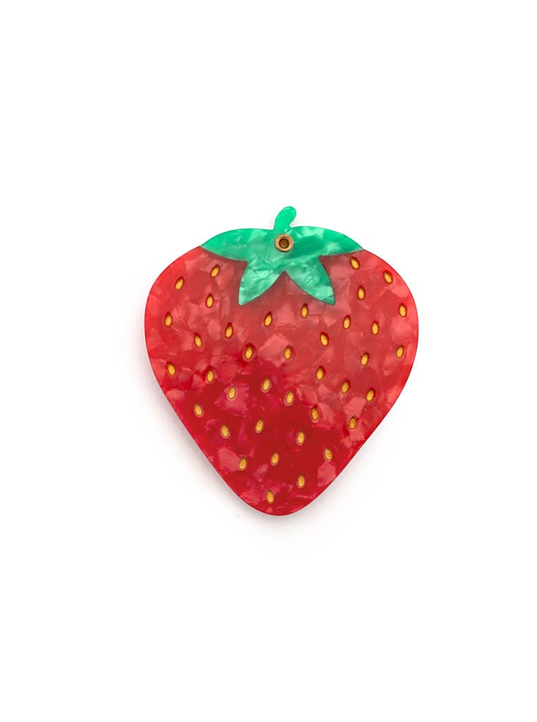 Folding Compact Mirror, Strawberry