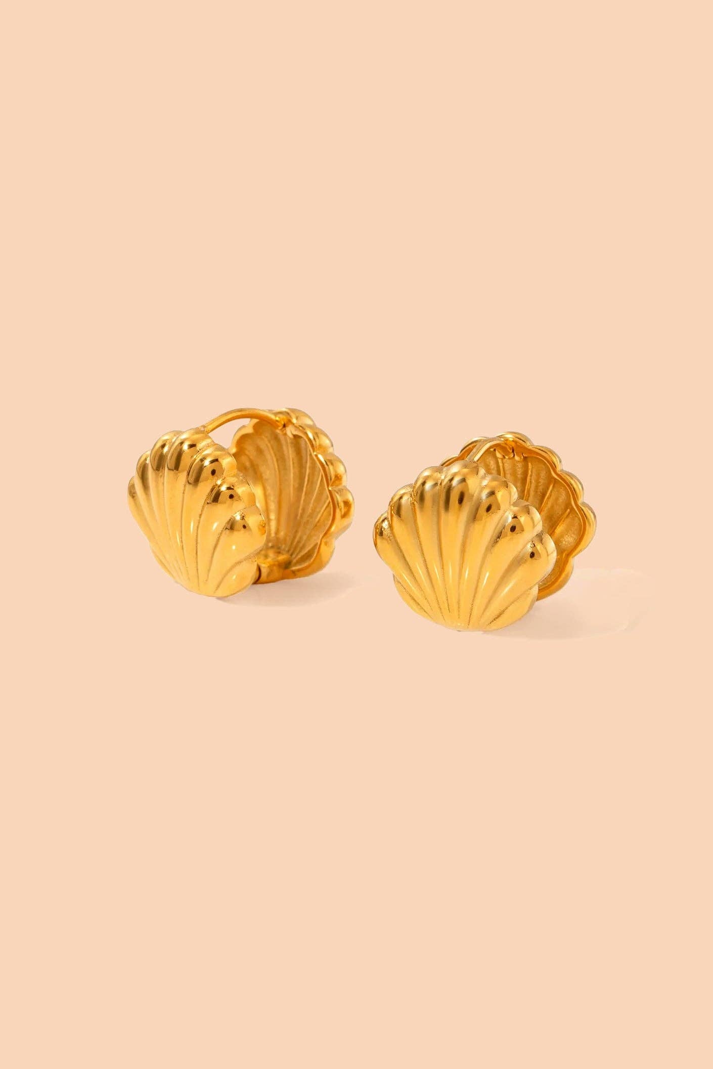 What the Shell Hoops, Yellow Gold