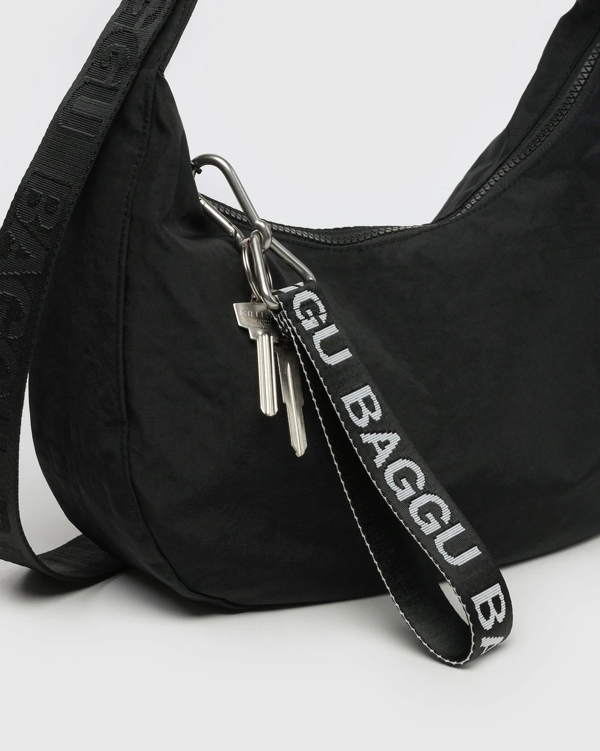 Logo Keychain, Black & White