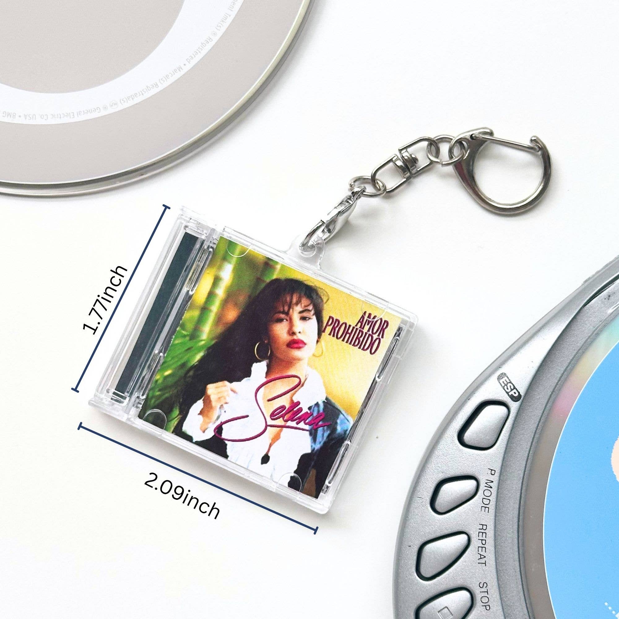 'Hit Clips' Mini CD Case Keychain, Selena, Amor Prohibido