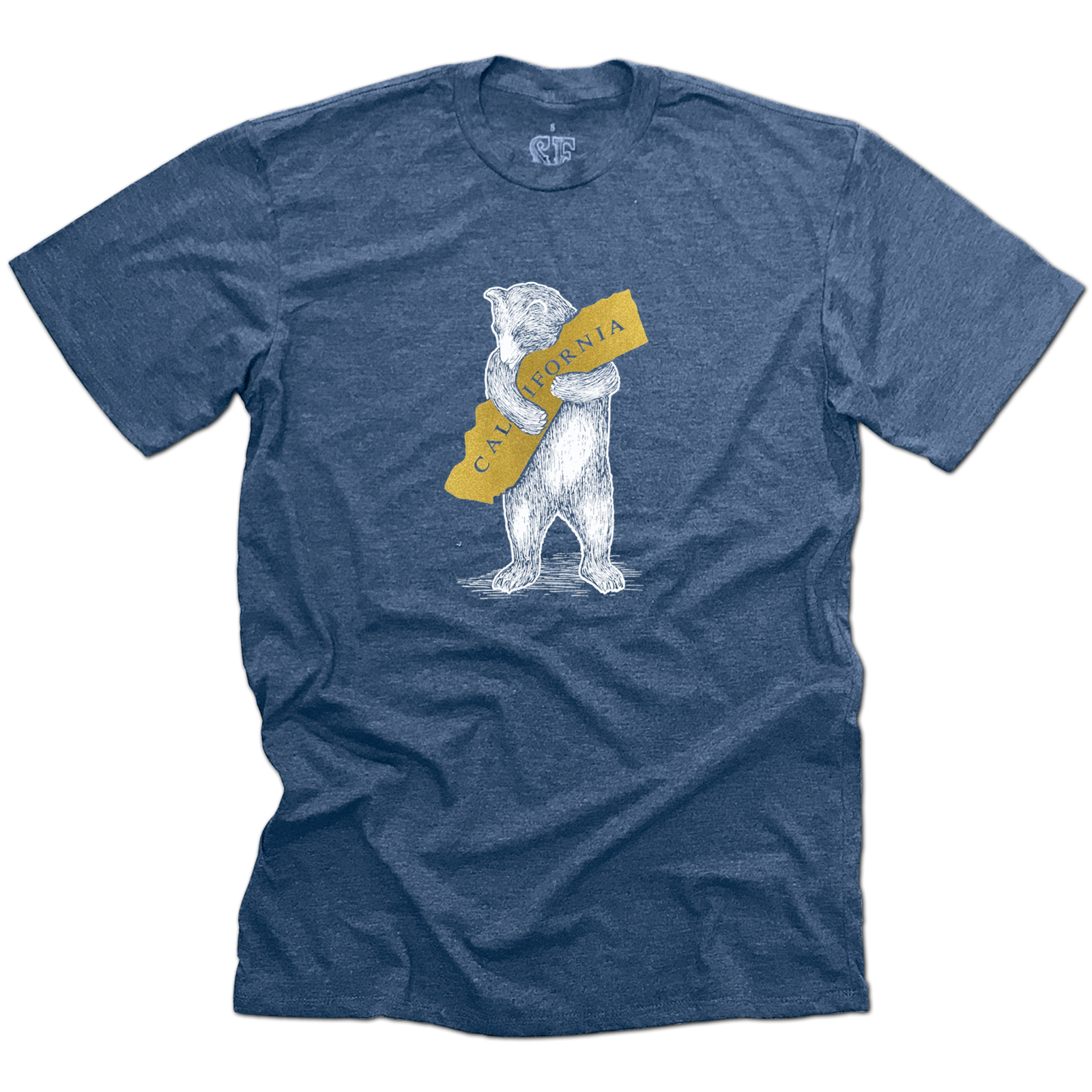 California Bear Hug Unisex Tee, Light Navy