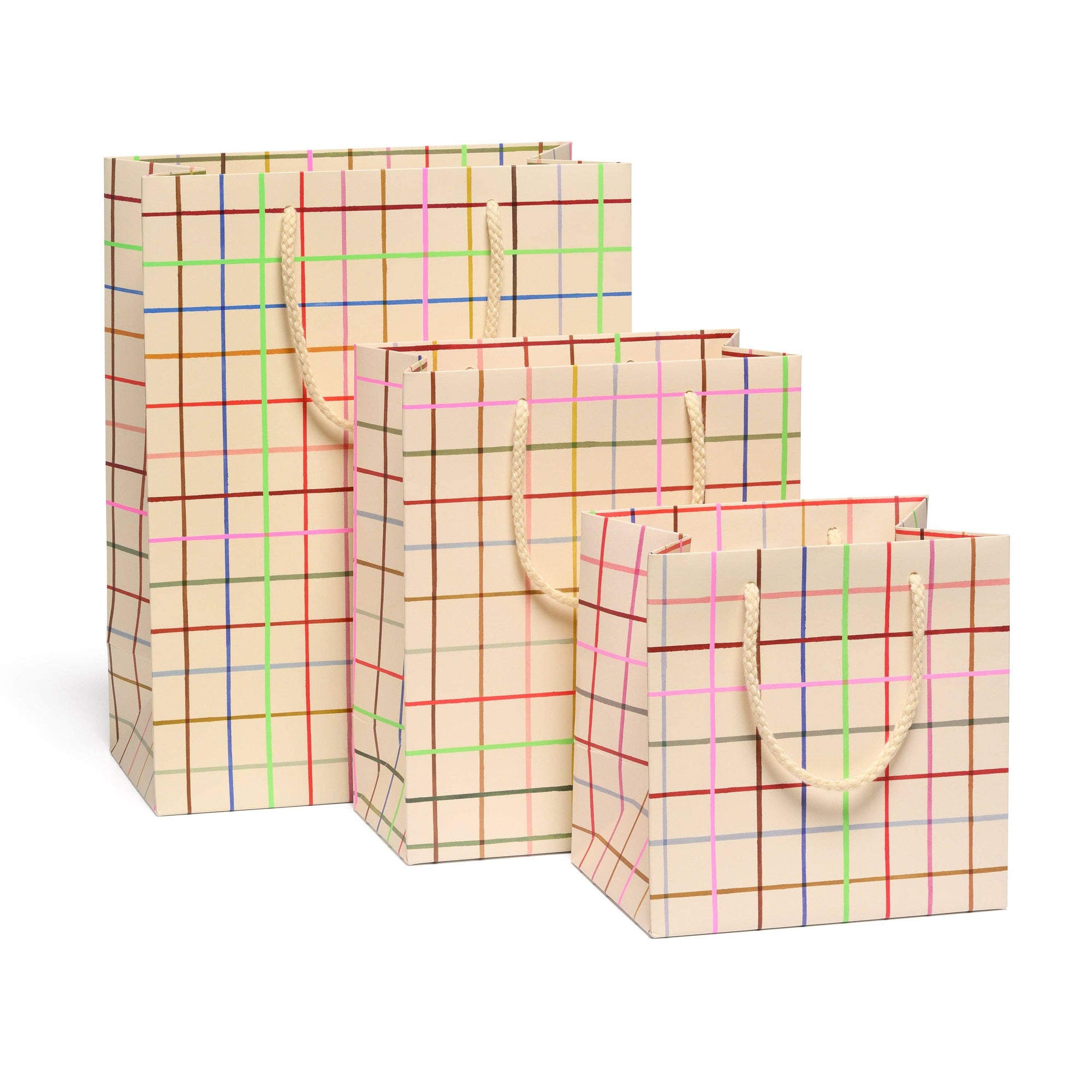 Color Grid Gift Bag, Medium