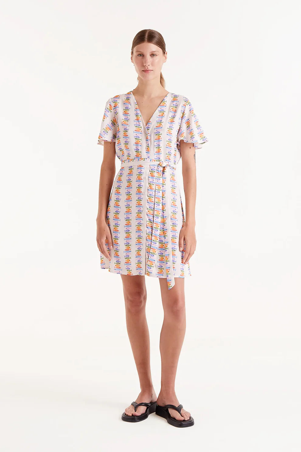Mini Dress, Multicolored Fish