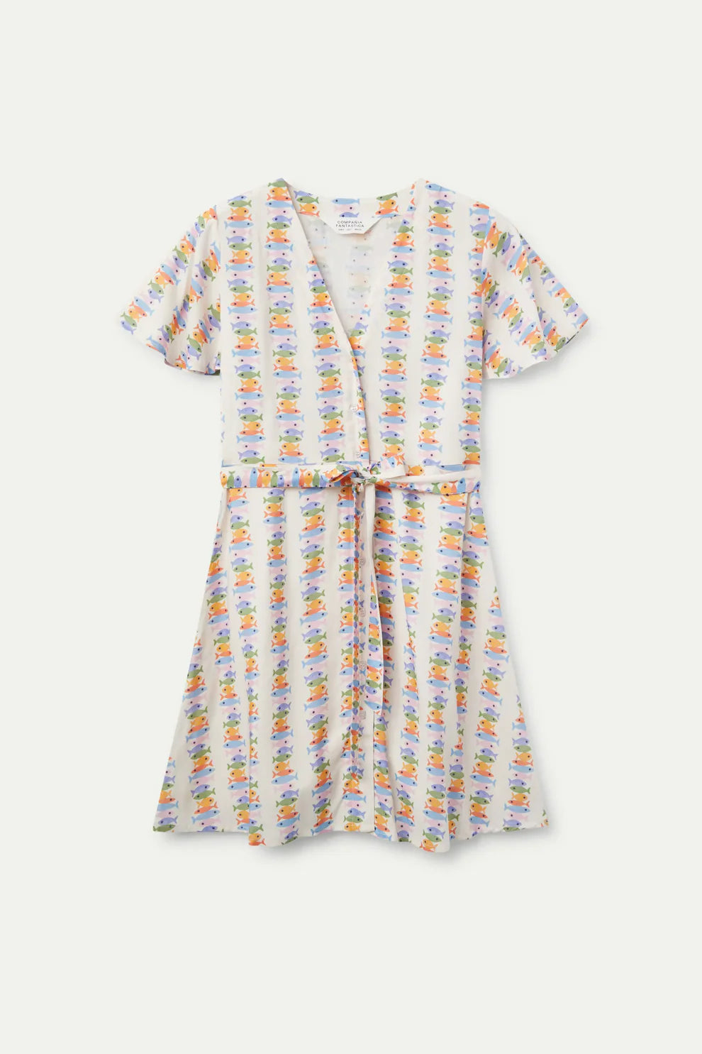 Mini Dress, Multicolored Fish