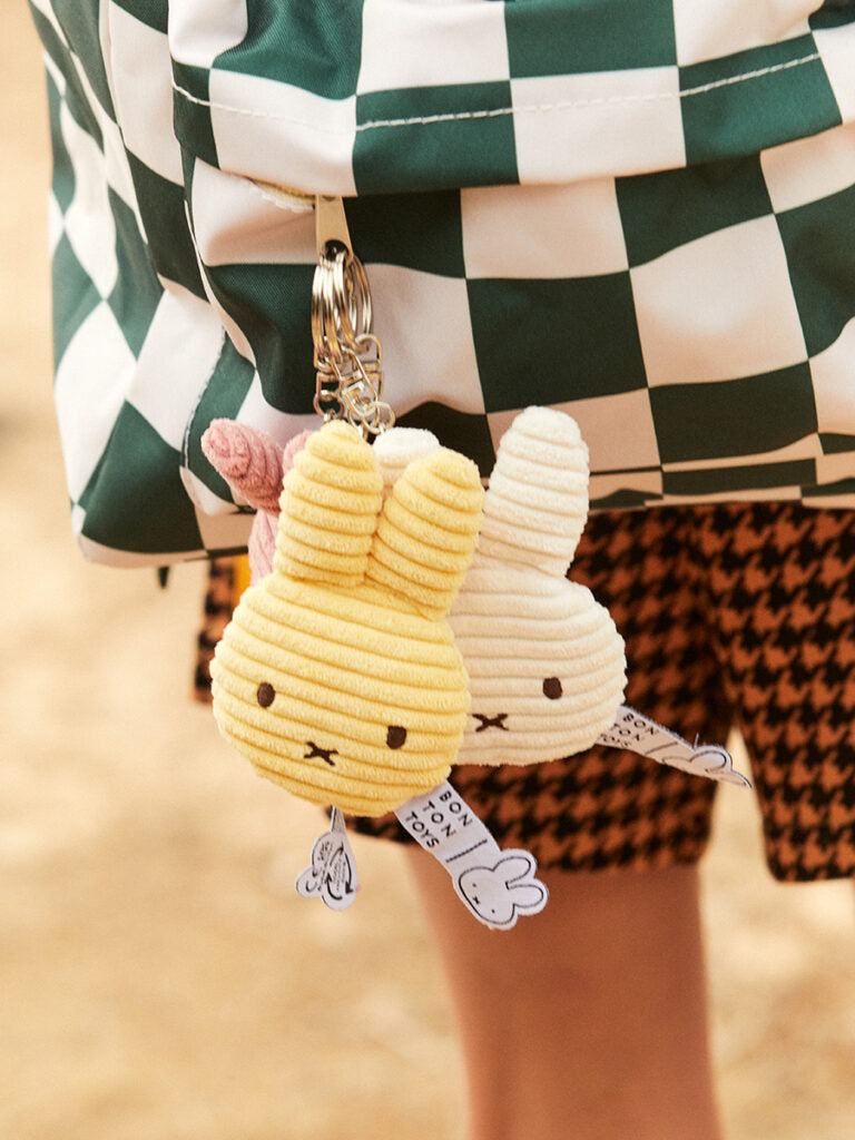 Miffy Flat Keychain, Corduroy Offwhite