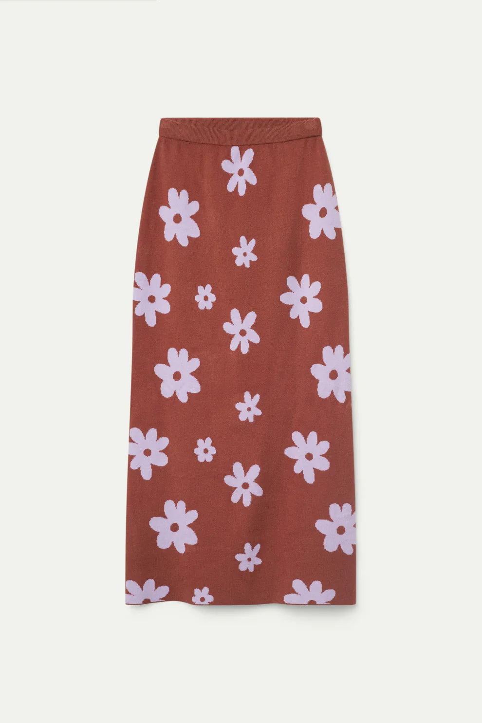 Knit Midi Skirt, Daisies