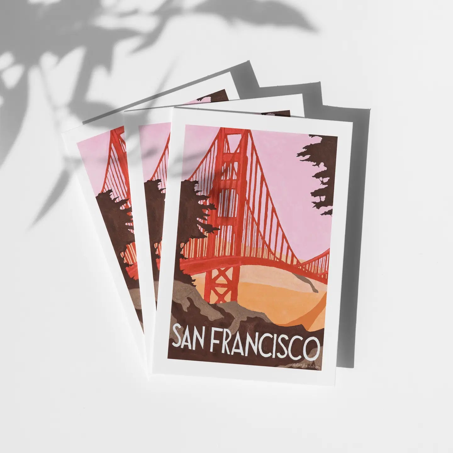 Golden Gate Travel Poster Greeting Card