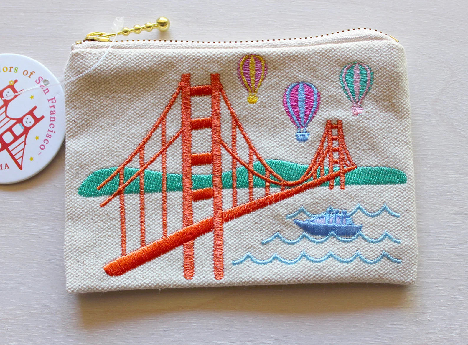Colorful Balloons Embroidered Coin Purse