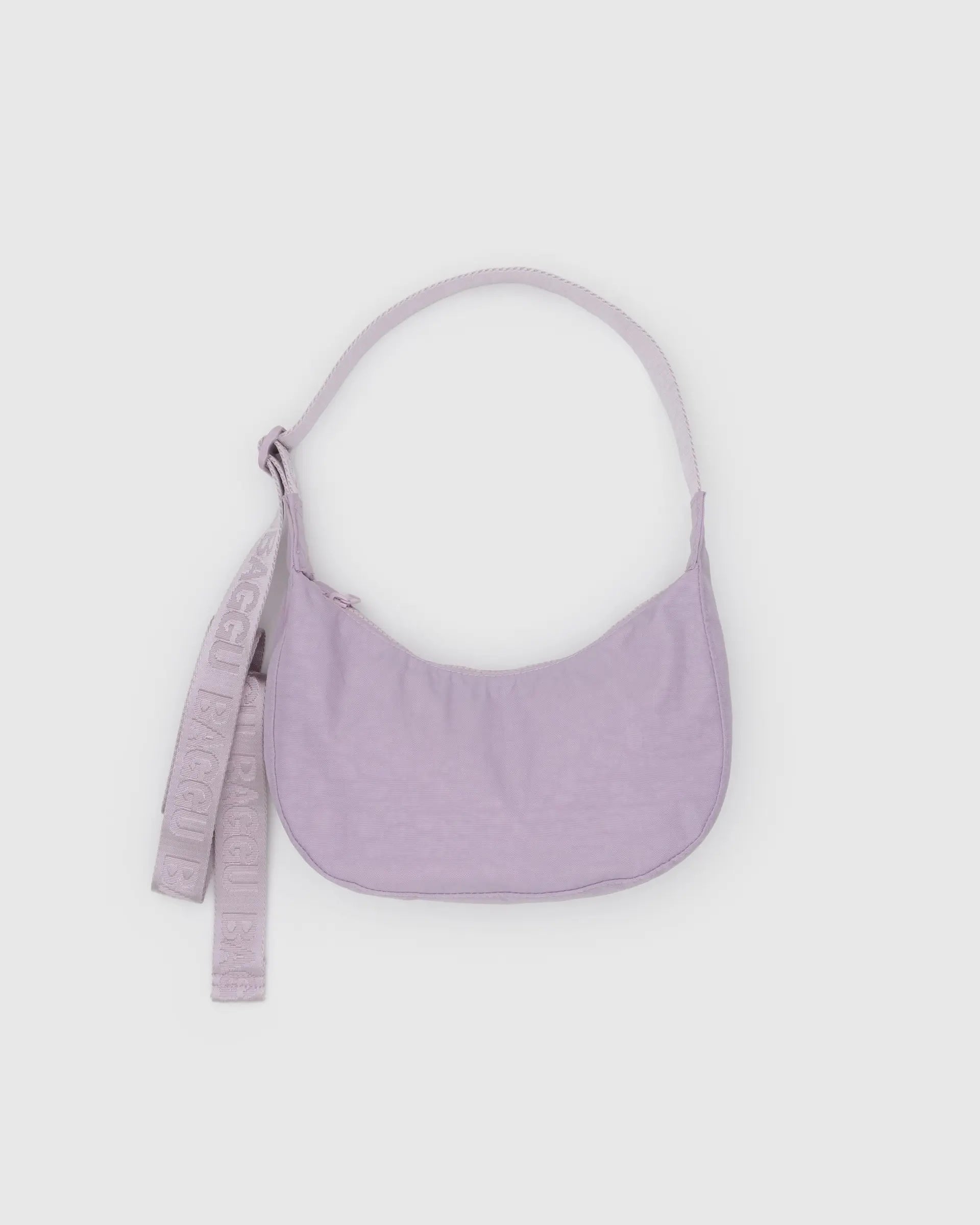 Small Nylon Crescent Bag, Dusty Pink