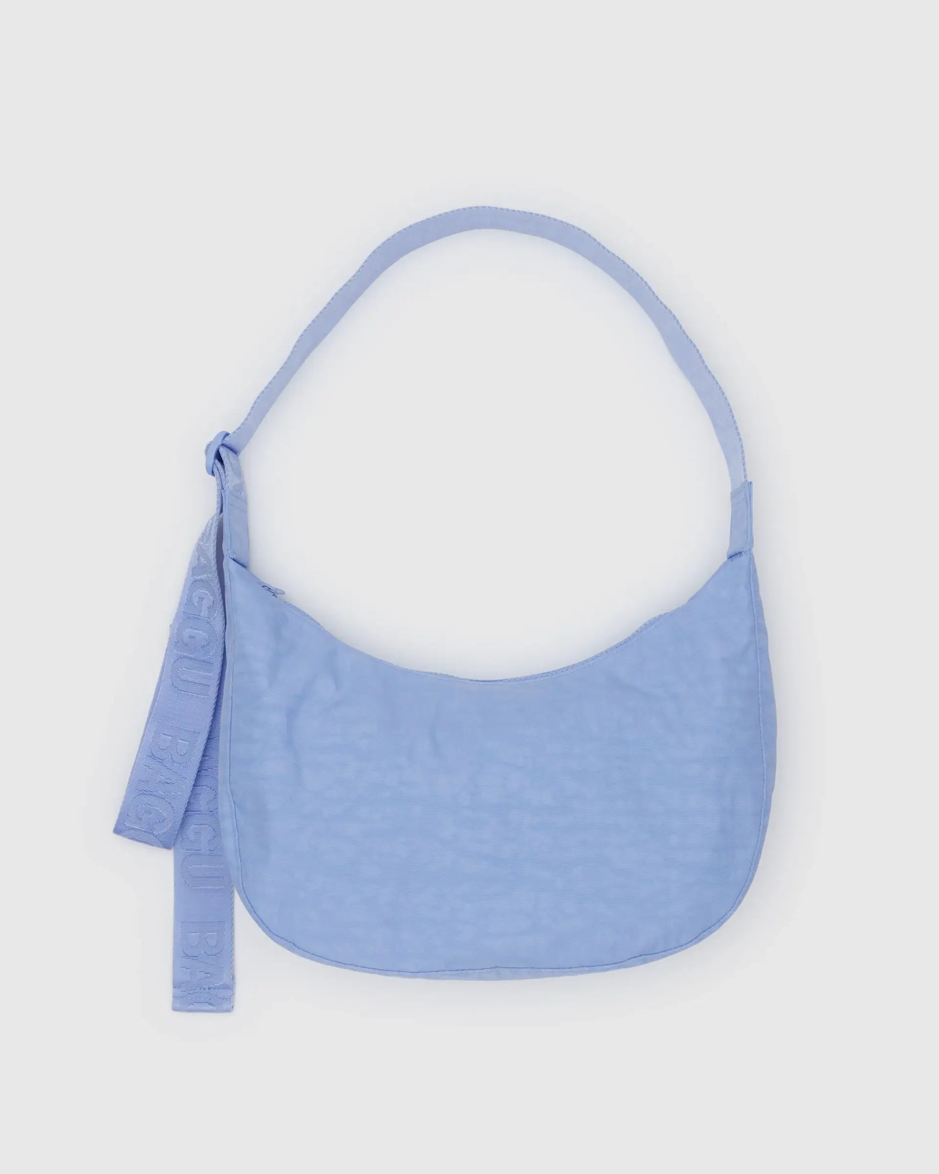 Medium Nylon Crescent Bag, French Blue