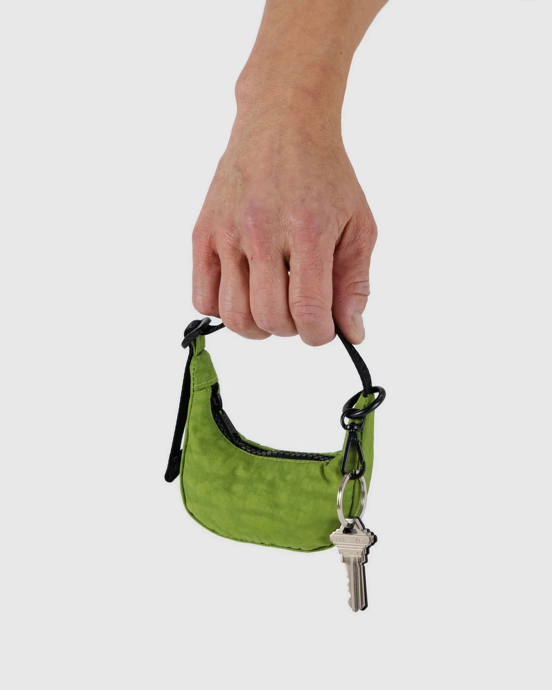 Crescent Bag Charm, Green Juice