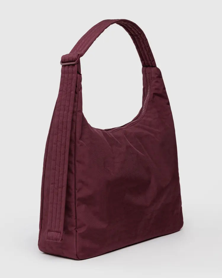 Nylon Shoulder Bag, Mahogany