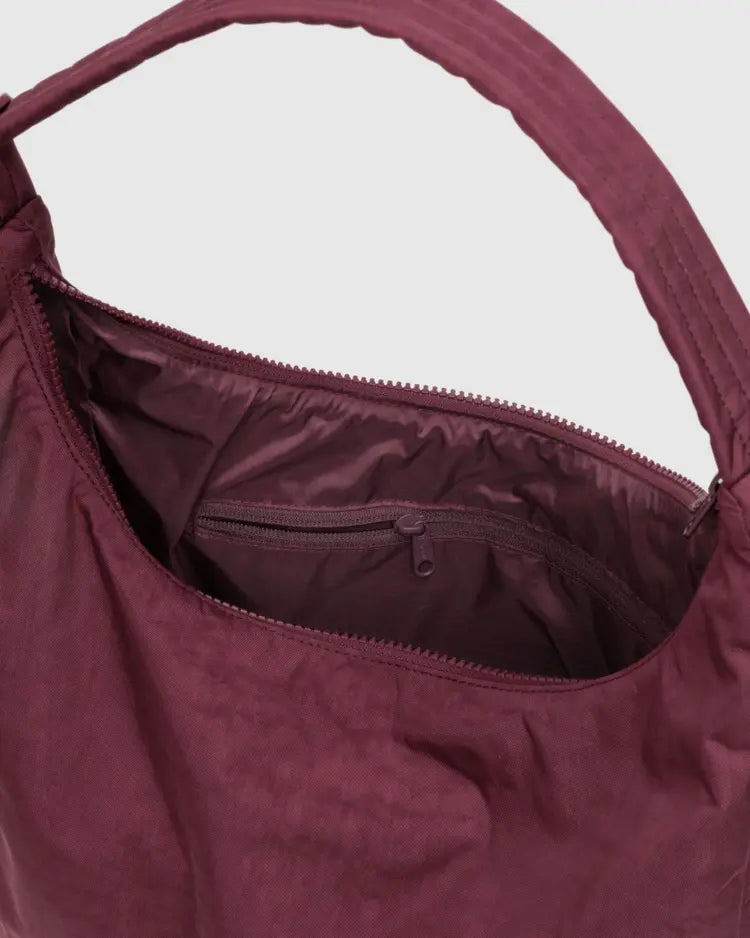 Nylon Shoulder Bag, Mahogany