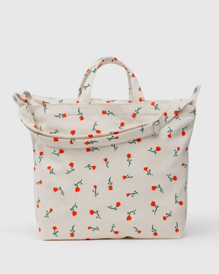 Horizontal Zip Duck Bag, Painted Wildflower