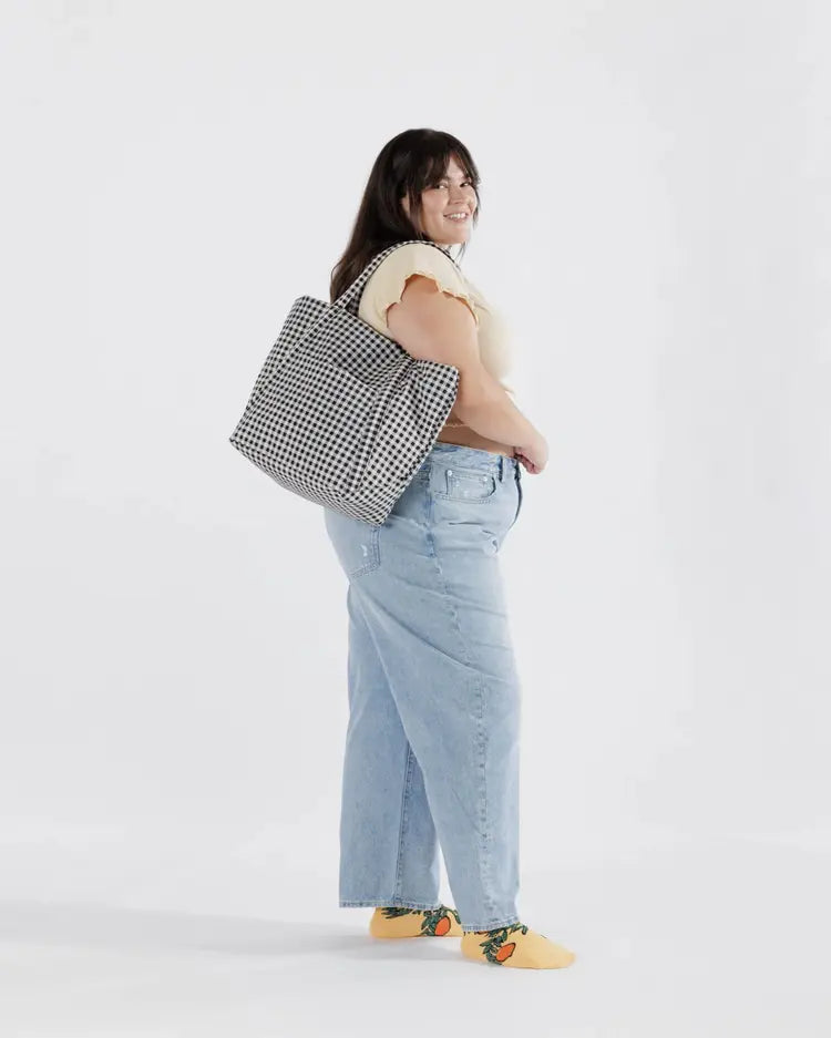 Cloud Bag, Black and White Gingham