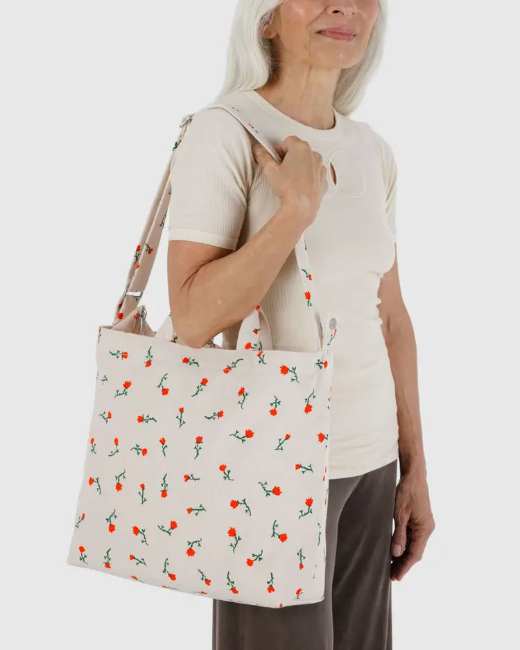 Horizontal Zip Duck Bag, Painted Wildflower