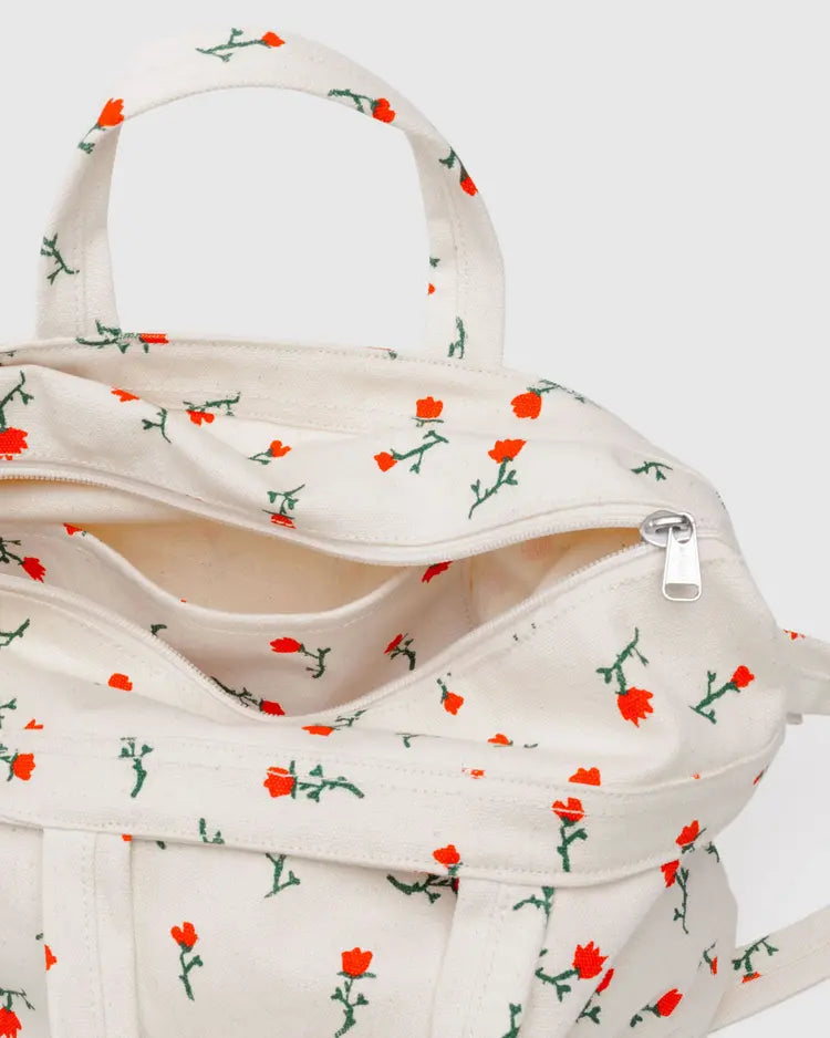 Horizontal Zip Duck Bag, Painted Wildflower