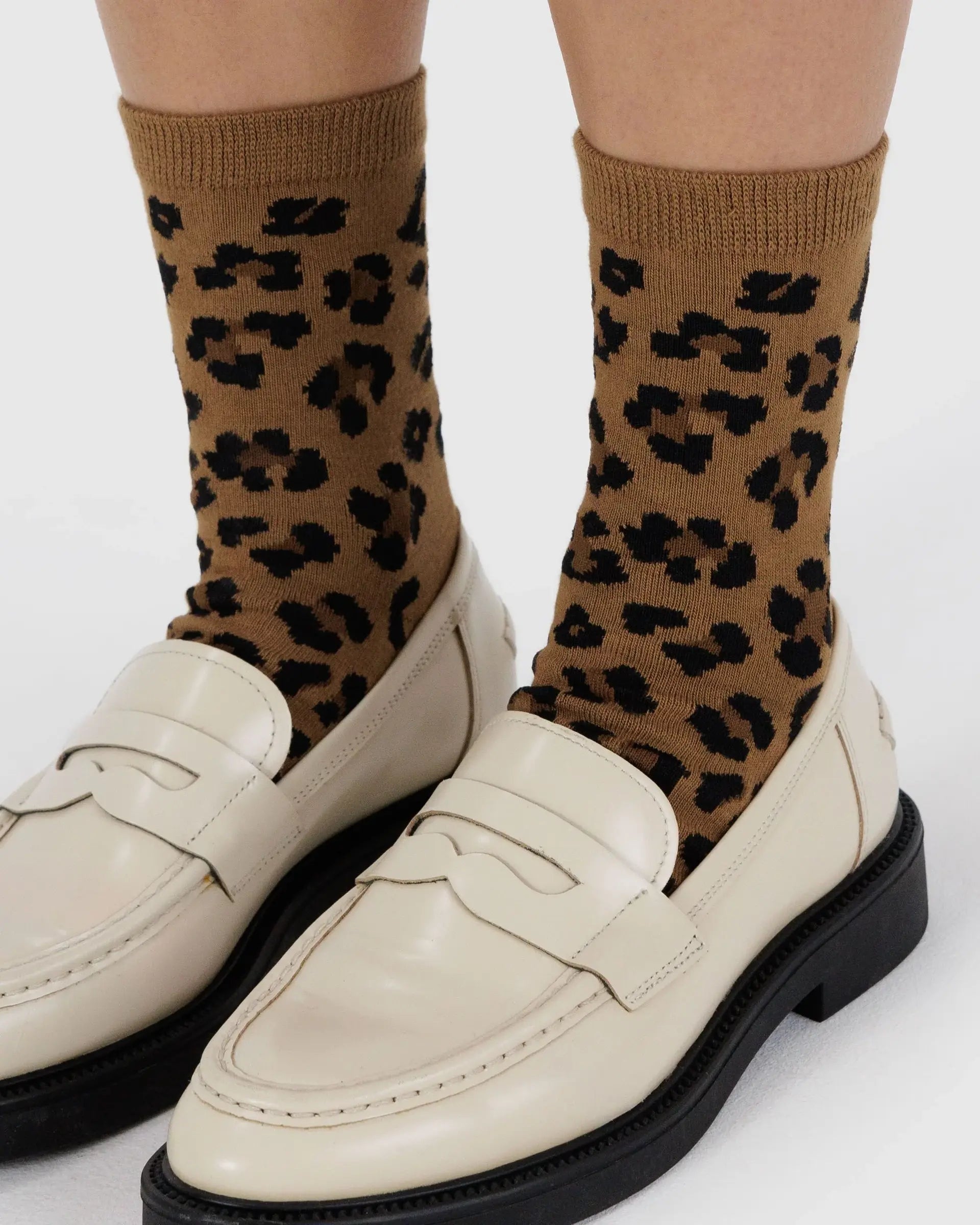 Crew Sock, Dark Leopard