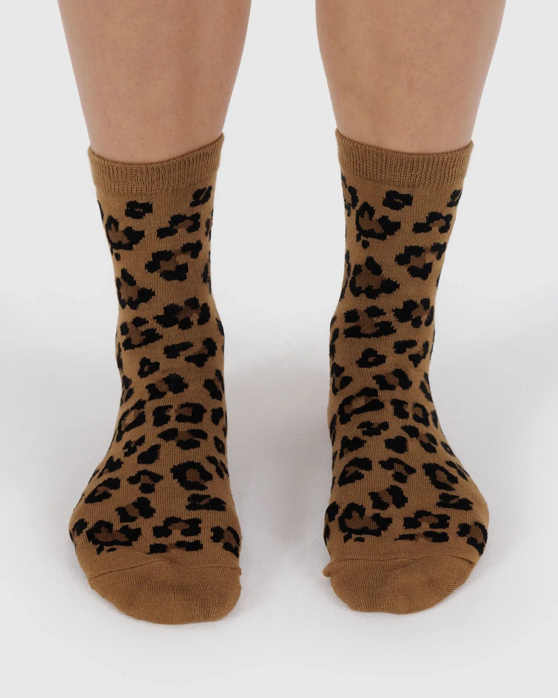 Crew Sock, Dark Leopard