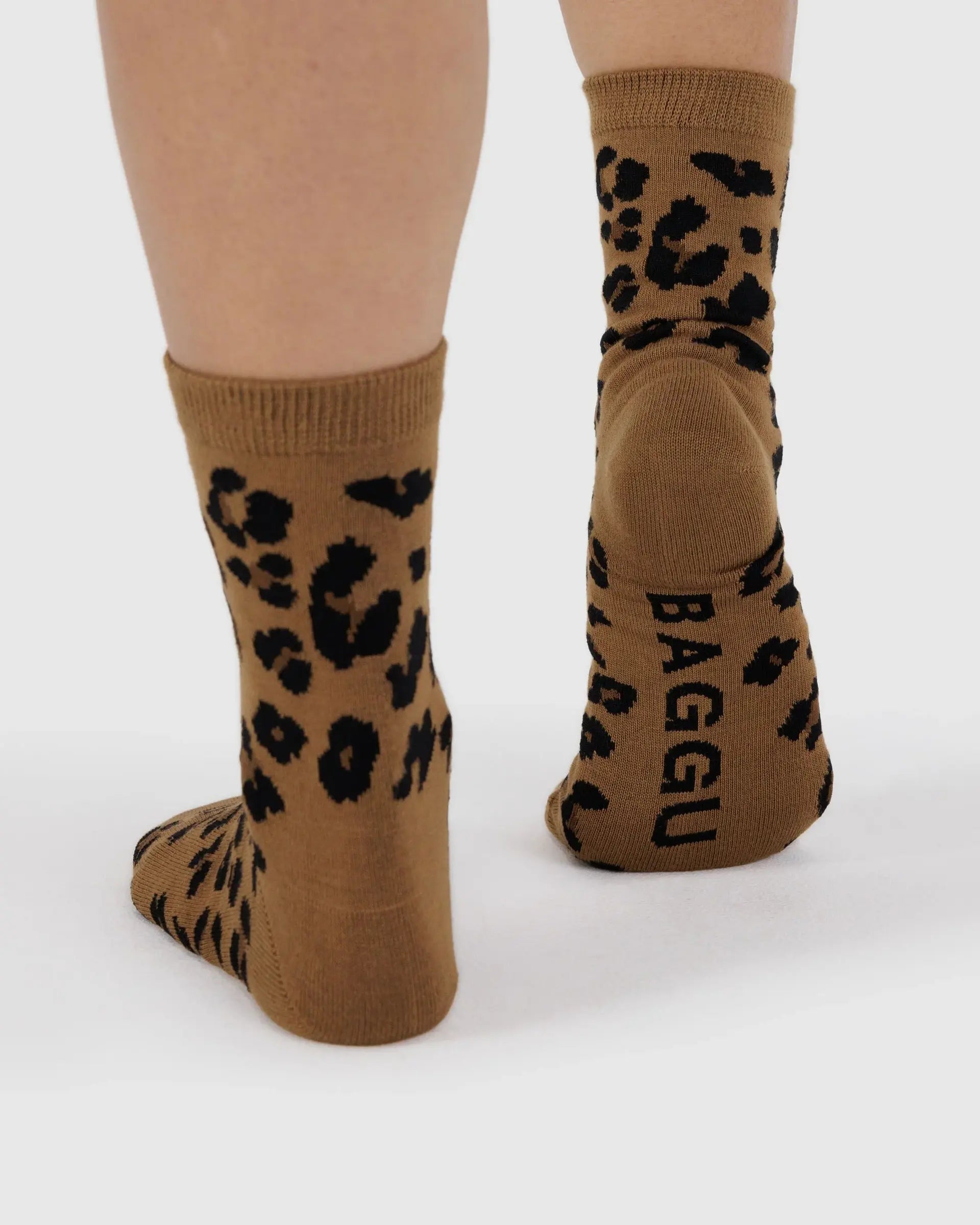 Crew Sock, Dark Leopard