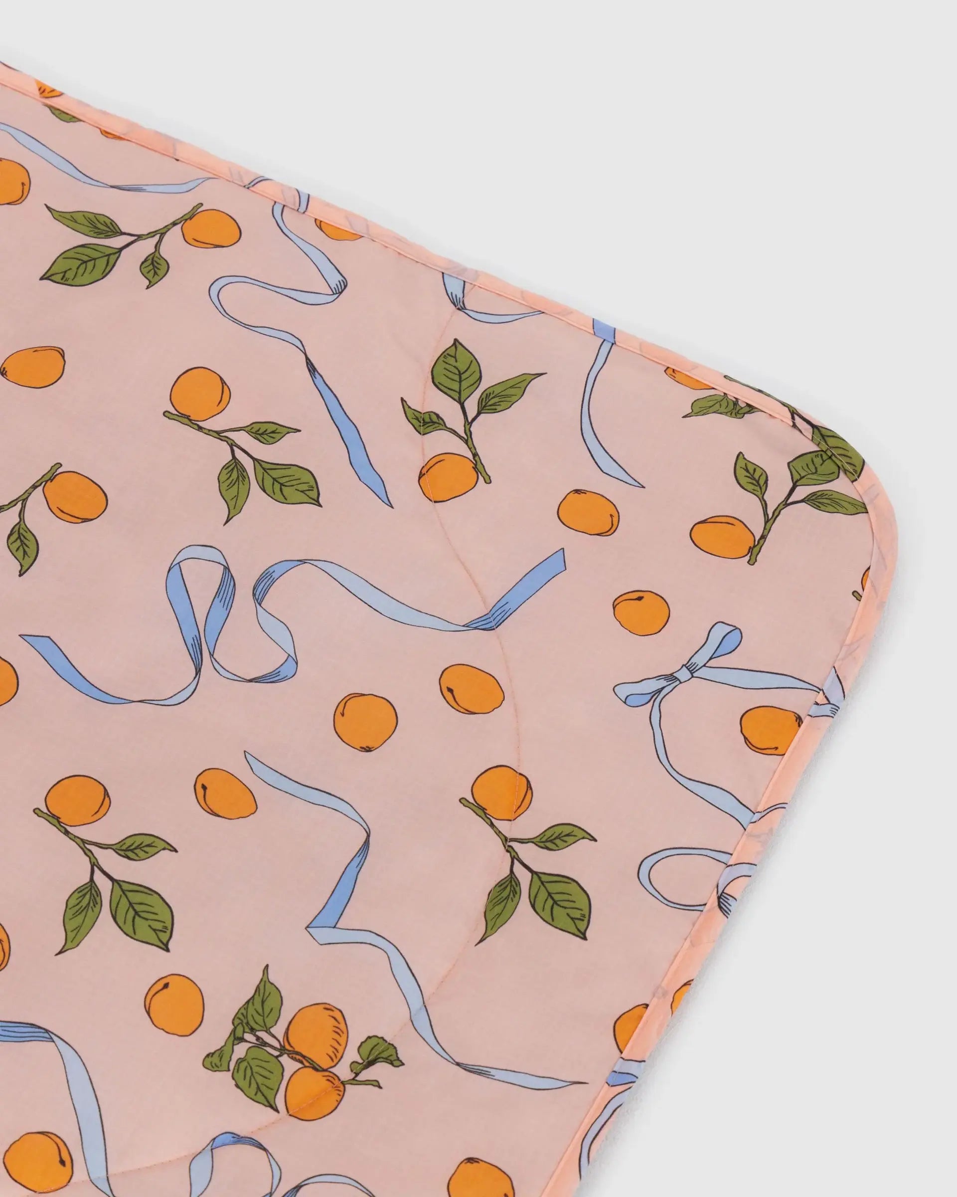 Puffy Picnic Blanket, Apricots & Ribbons