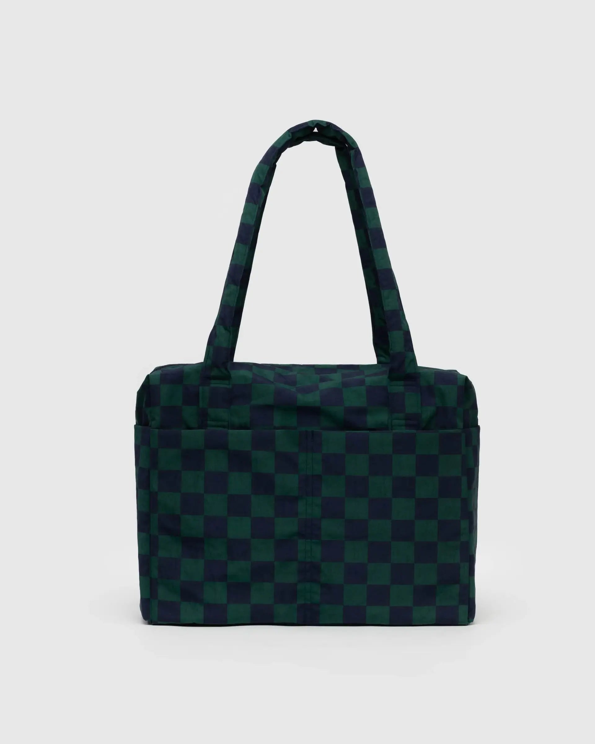 Small Cloud Carry-On, Navy Green Check