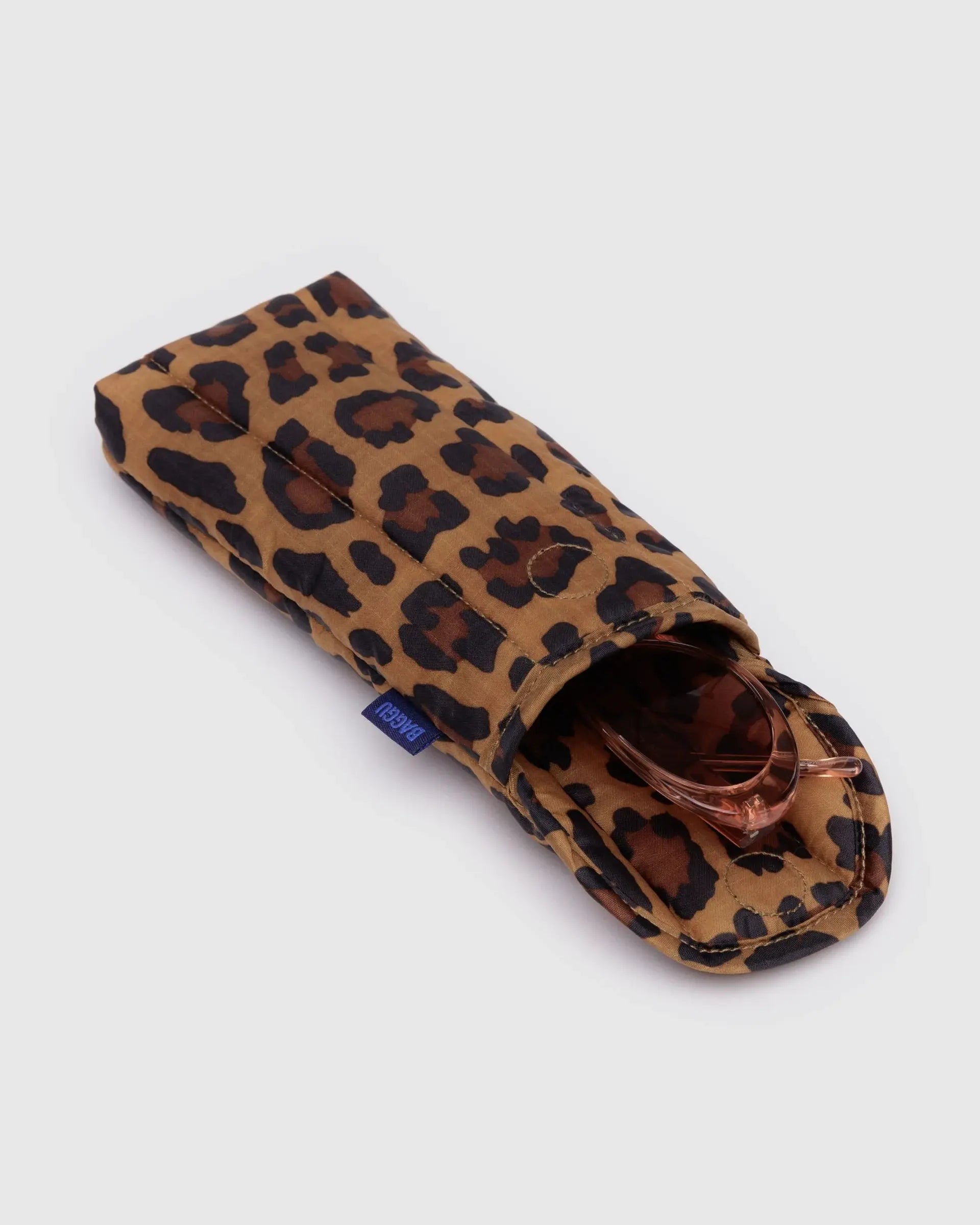 Puffy Glasses Sleeve, Leopard