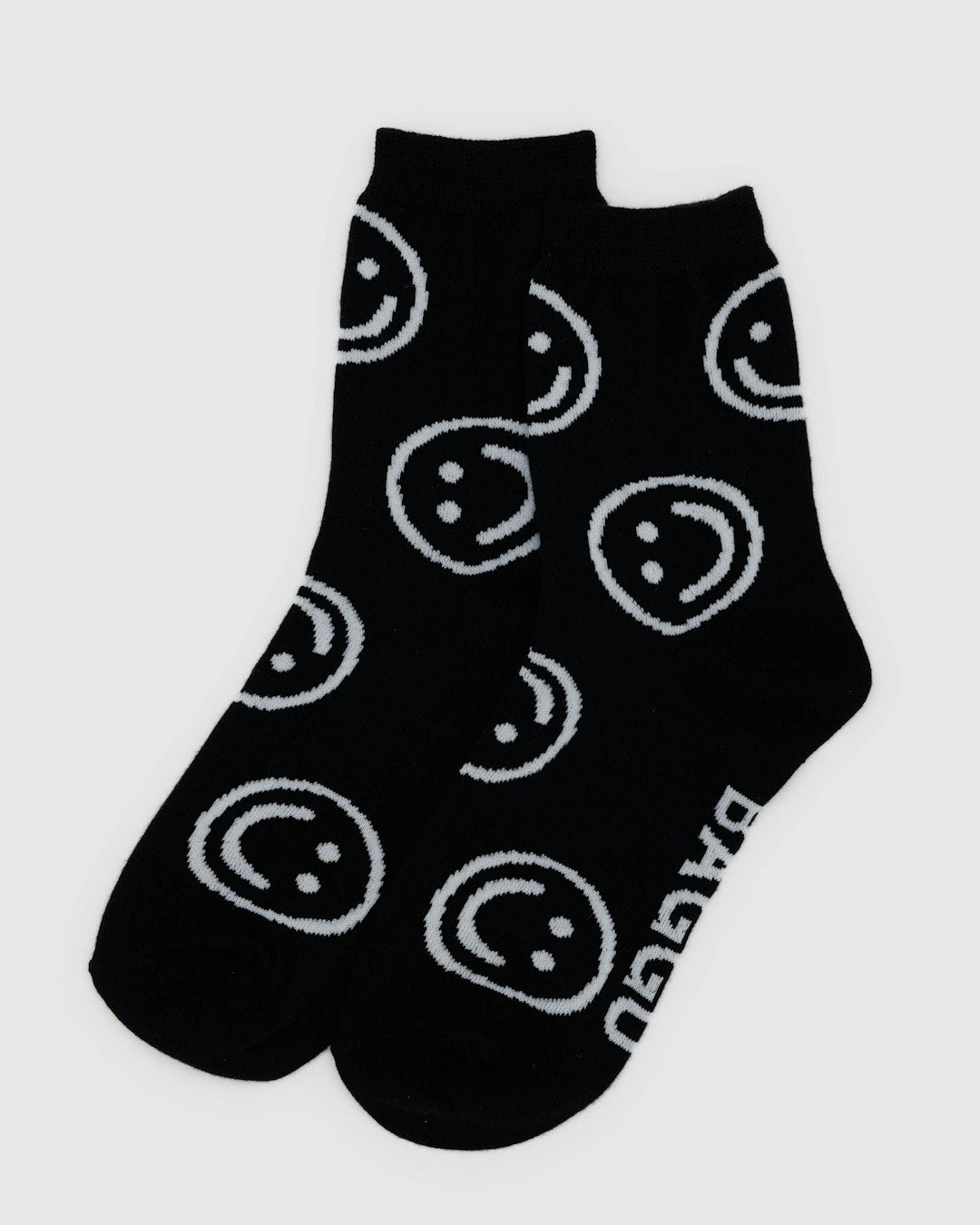 Crew Sock, Black Happy