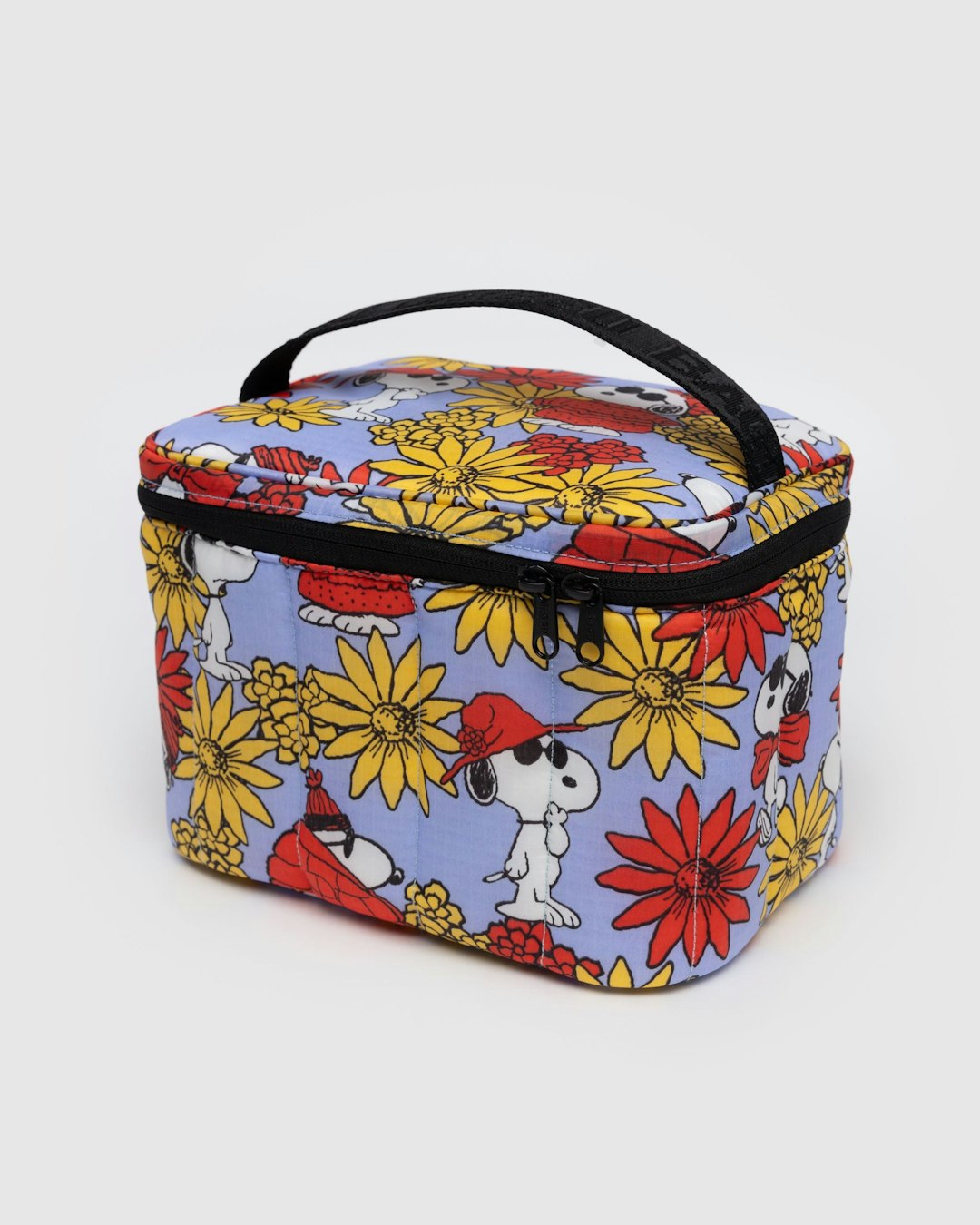 Puffy Lunch Bag, Floral Snoopy