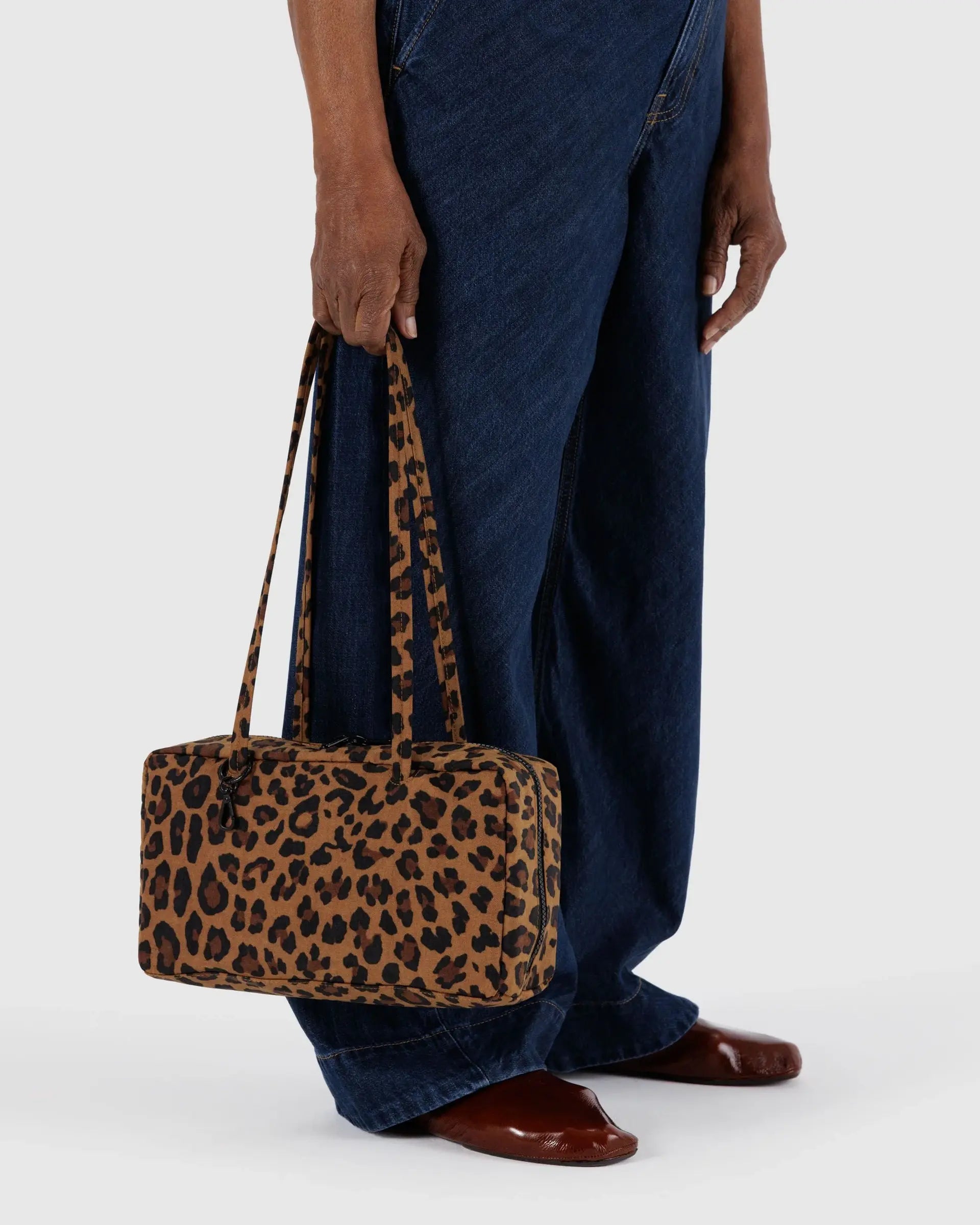 Nylon Bowler Bag, Leopard