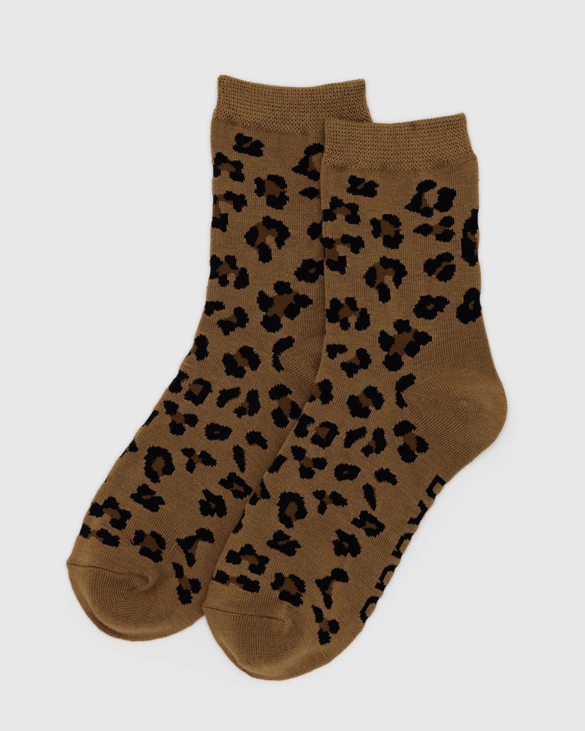 Crew Sock, Dark Leopard