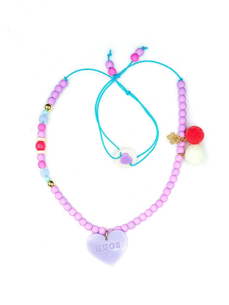 Hearts Red Violet Necklaces