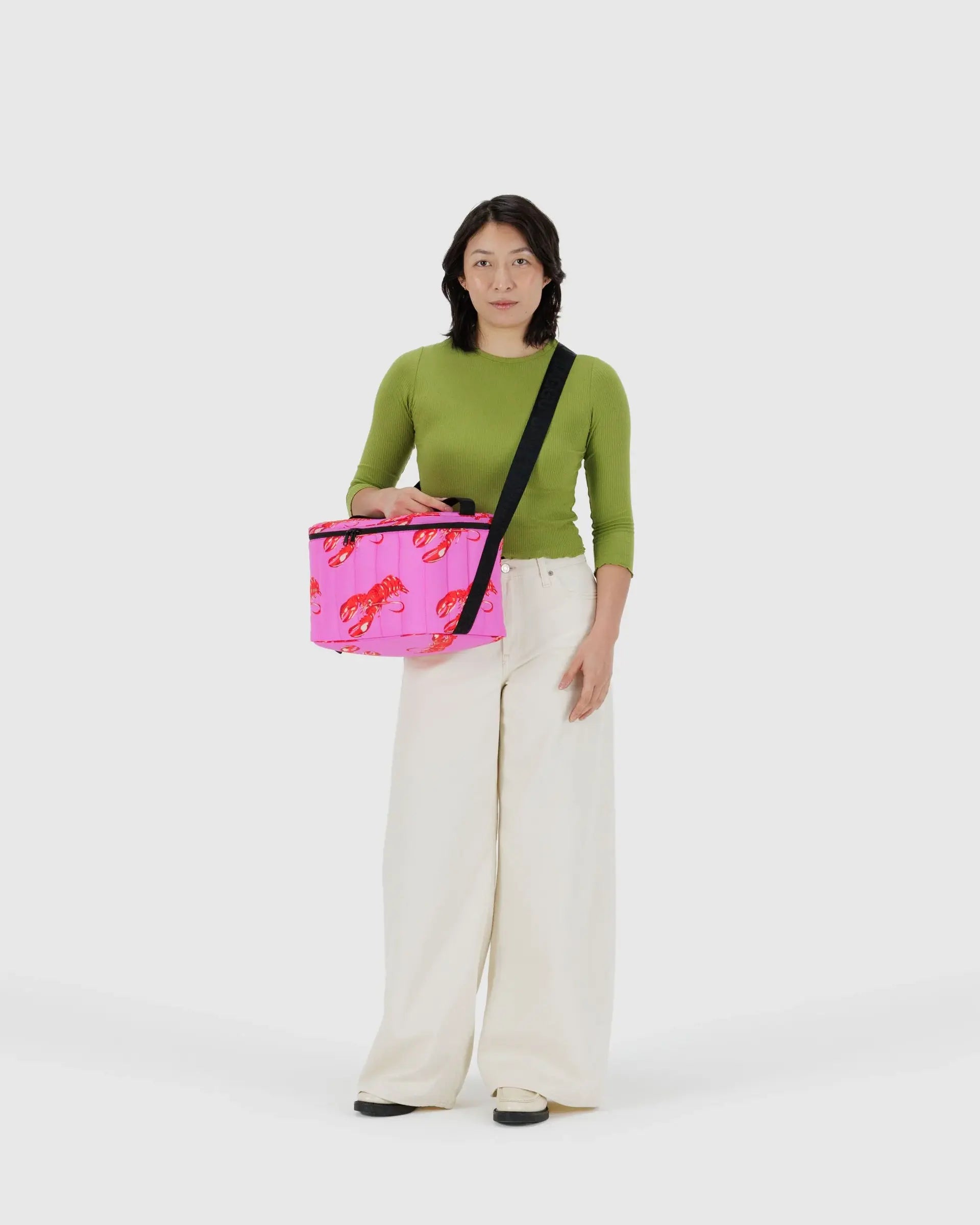 Puffy Cooler Bag, Pink Lobster