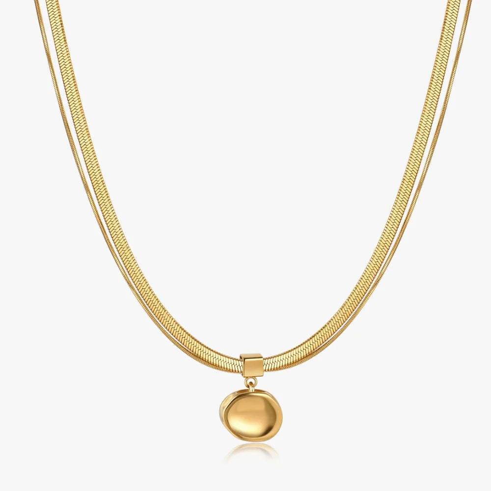 Maren Molten Necklace, Gold