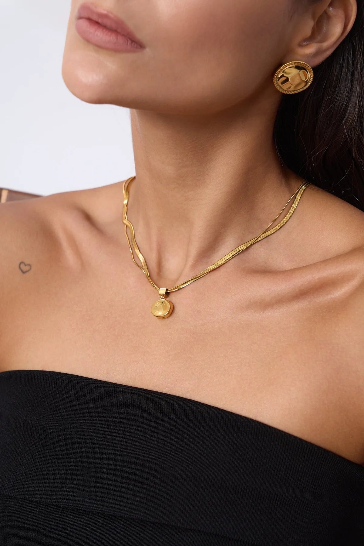 Maren Molten Necklace, Gold