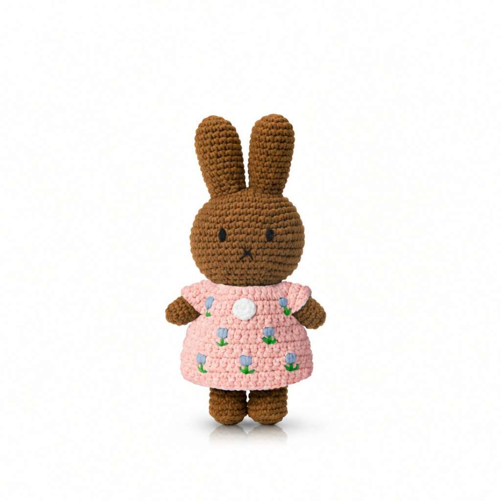 Melanie Knit Doll, Tulip Dress Pastel Pink