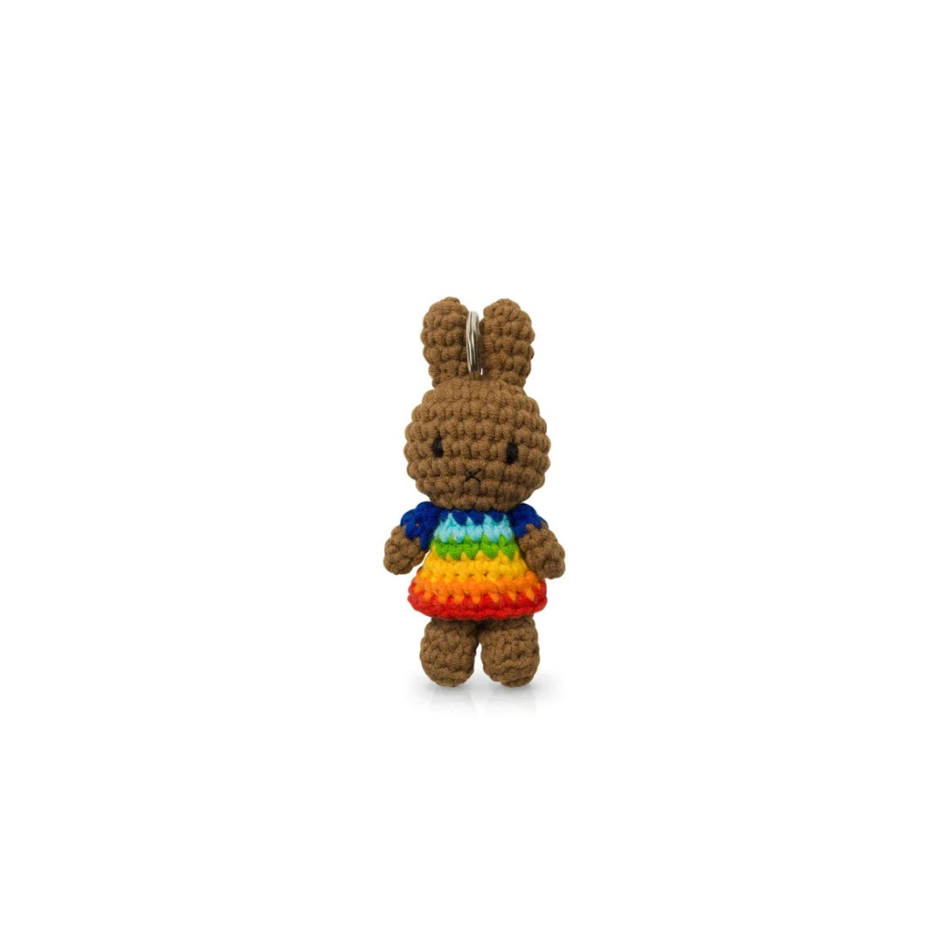 Melanie Knit Keychain, Rainbow