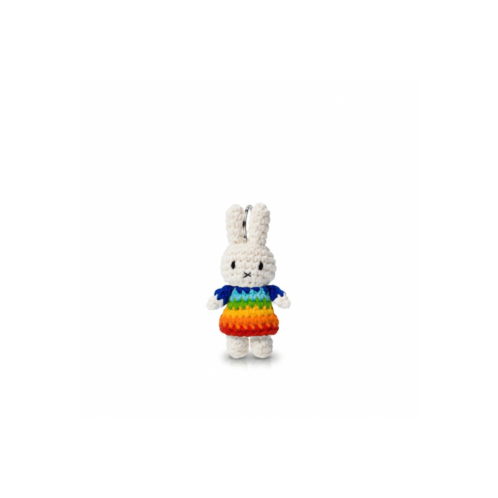 Miffy Knit Keychain, Rainbow