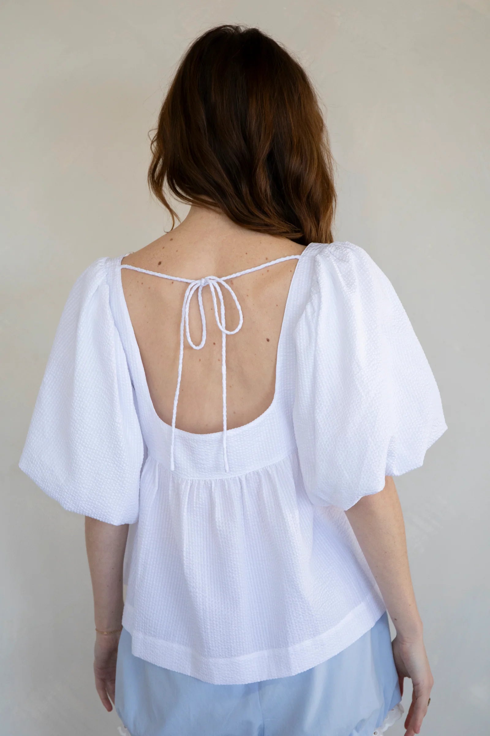 Puffy Sleeve Blouse, Off-White