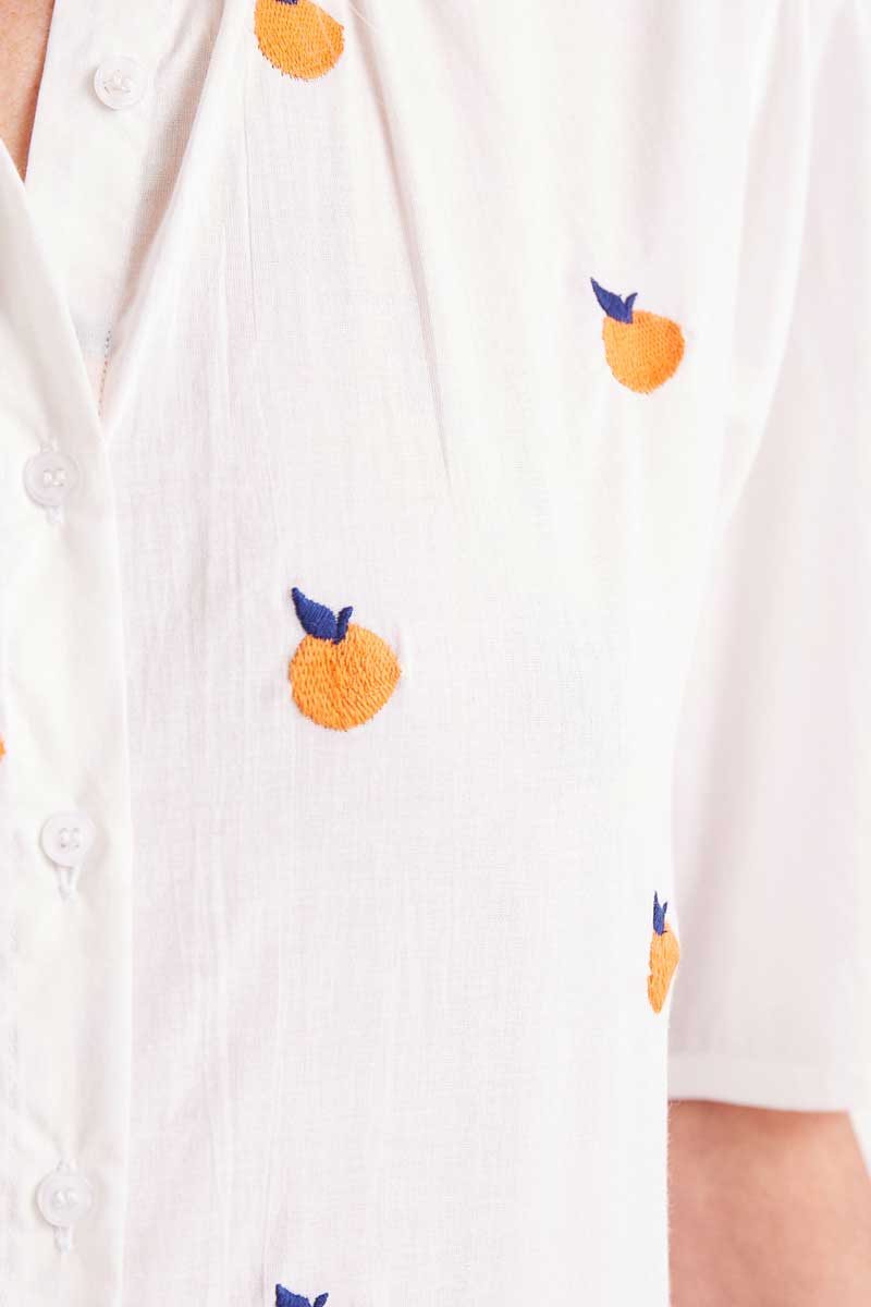 Short Sleeve Button Up, Oranges