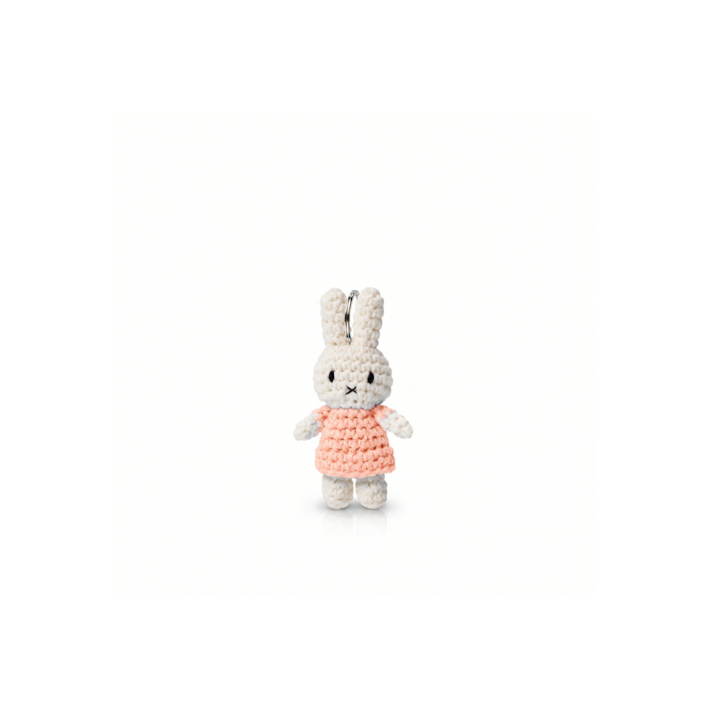 Miffy Knit Keychain, Pastel Pink