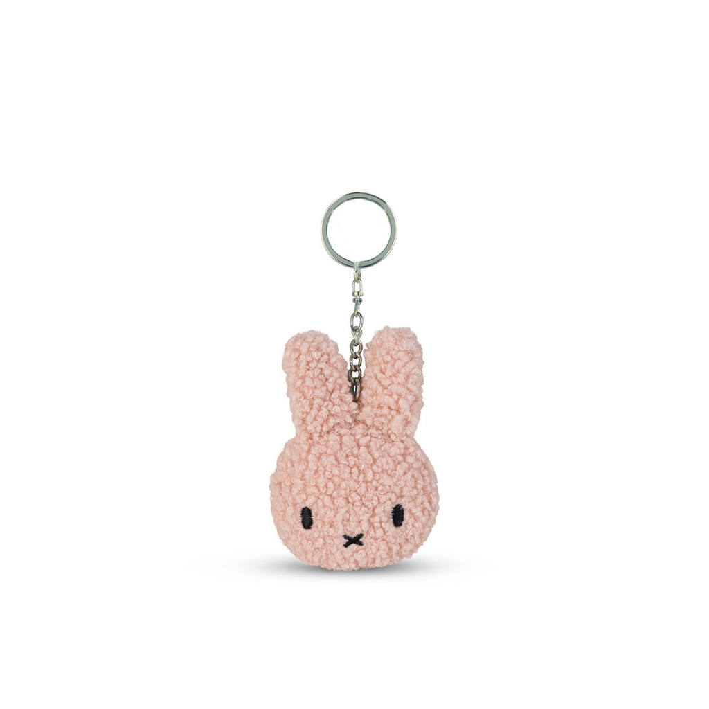 Miffy Flat Keychain, Teddy Pink