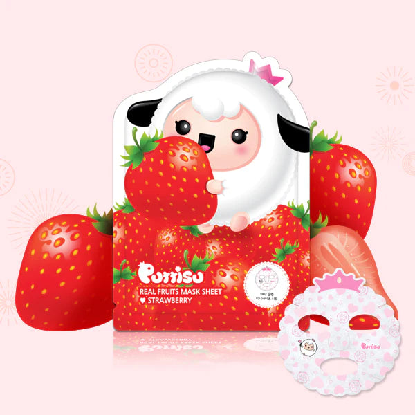 Real Fruits Facial Mask Sheet, Strawberry