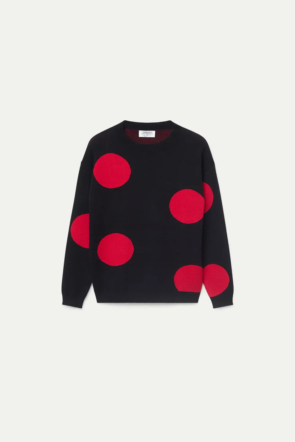 Polka Dot Jumper, Black/Red