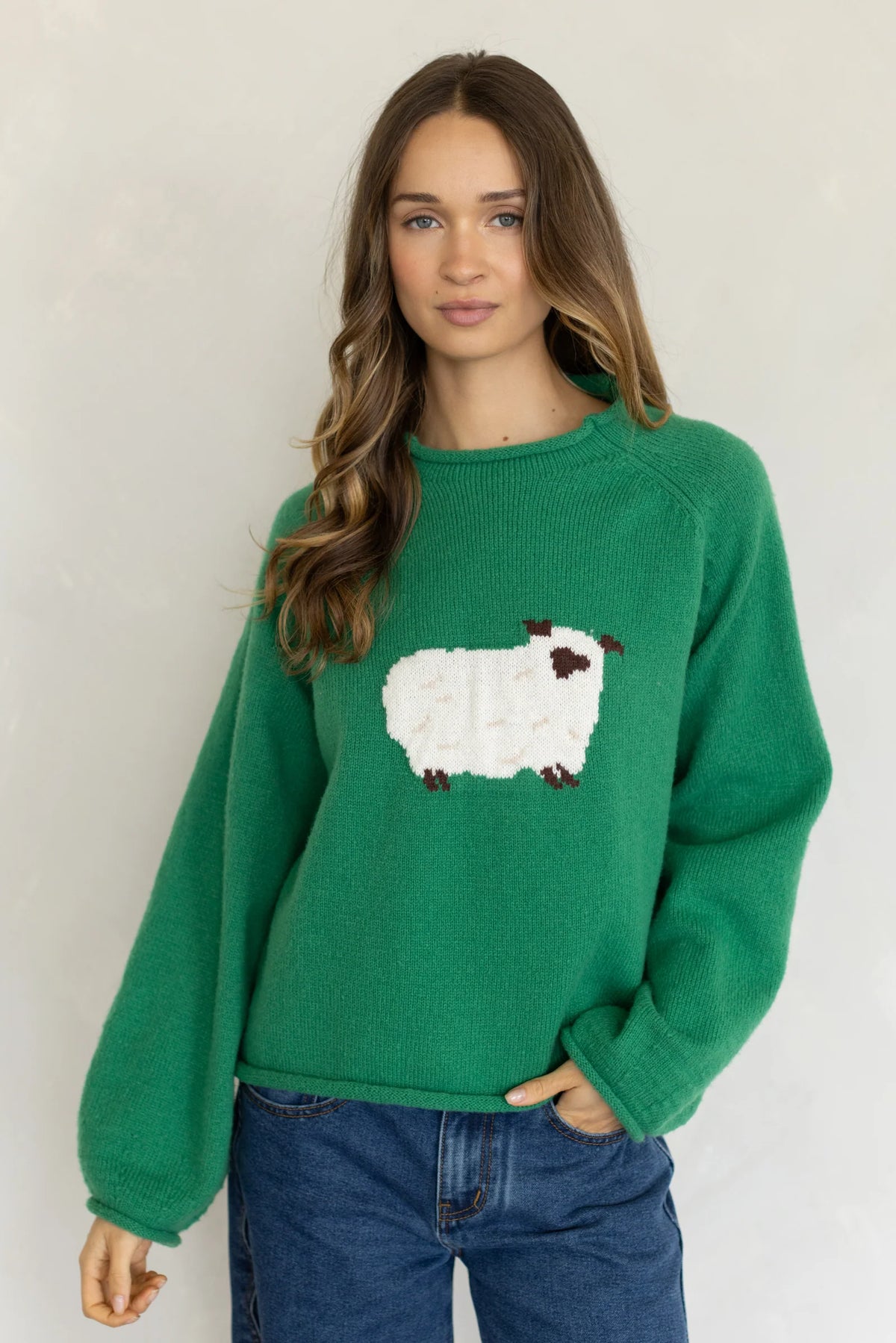 Sheep Sweater, Kelly Green