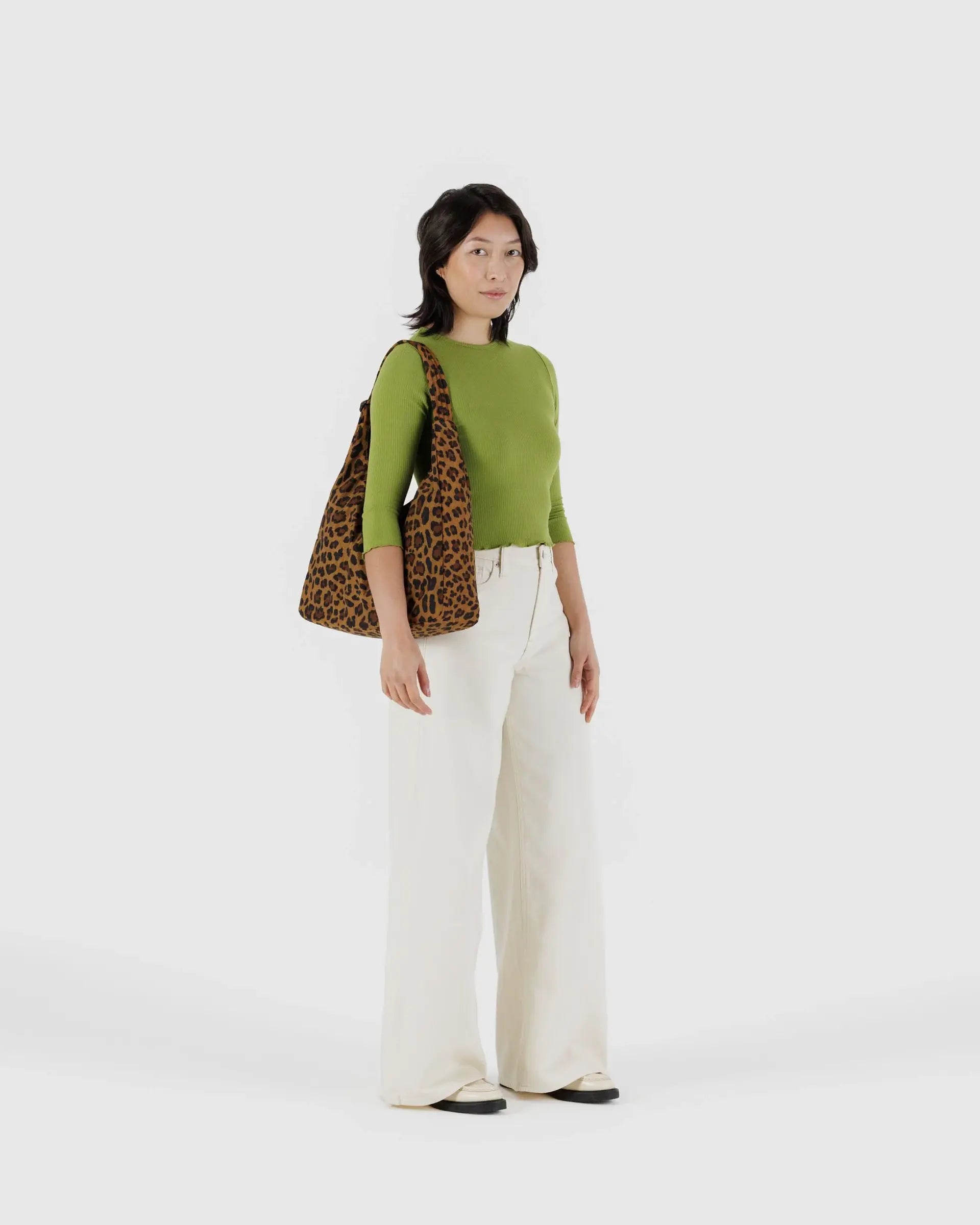 Nylon Shoulder Bag, Leopard