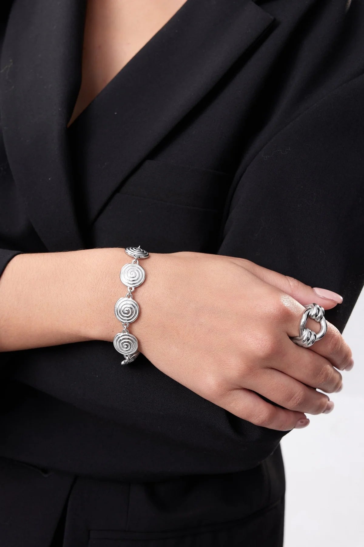 Spiral Bracelet, Silver